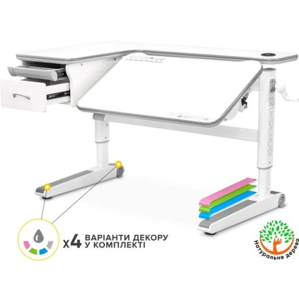 Фото - Парта школьная Mealux Woodville Multicolor W Energy (BD-850 W/MC Energy)